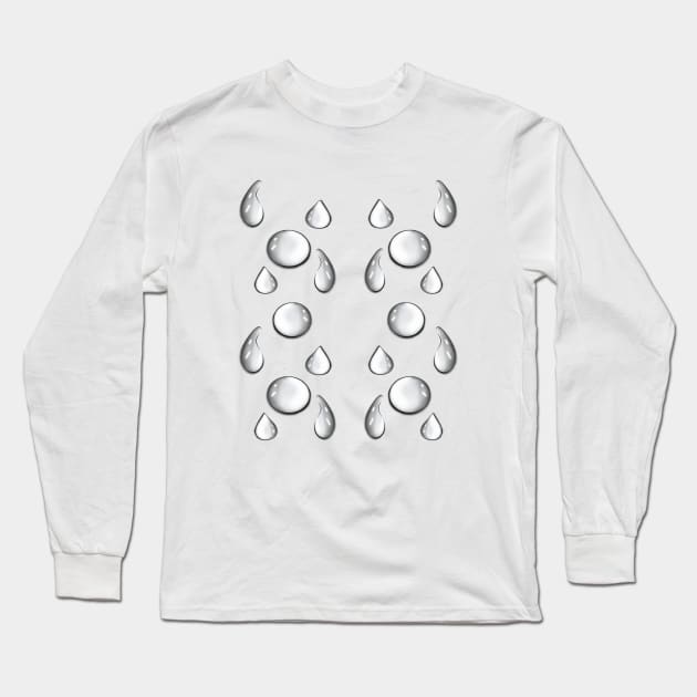 Drops Ornament Long Sleeve T-Shirt by KateQR